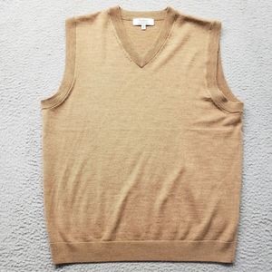 Turnbury Sweater Mens Large Brown Classiccore Extra Fine Merino Wool V-Neck‎